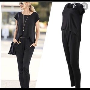 Cabi jersey material black playsuit